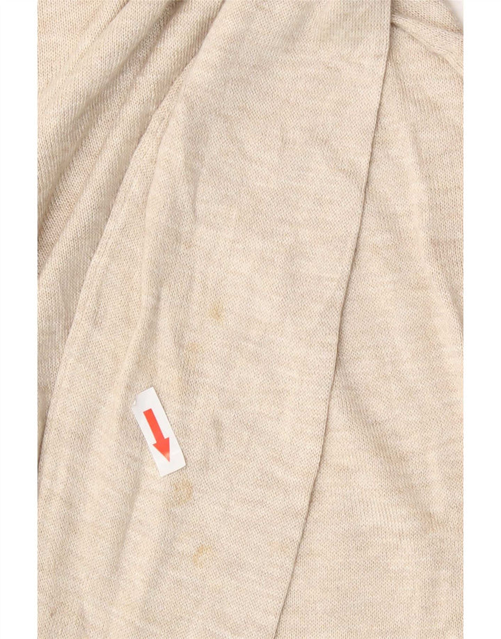 Marks & Spencer Pull à col rond pour femme UK 10 Small Beige Viscose