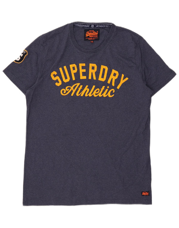Superdry T-shirt graphique pour homme 2XL Bleu marine Polyester