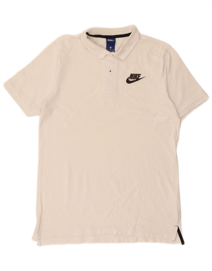 NIKE Polo Homme Blanc Cassé Moyen Coton