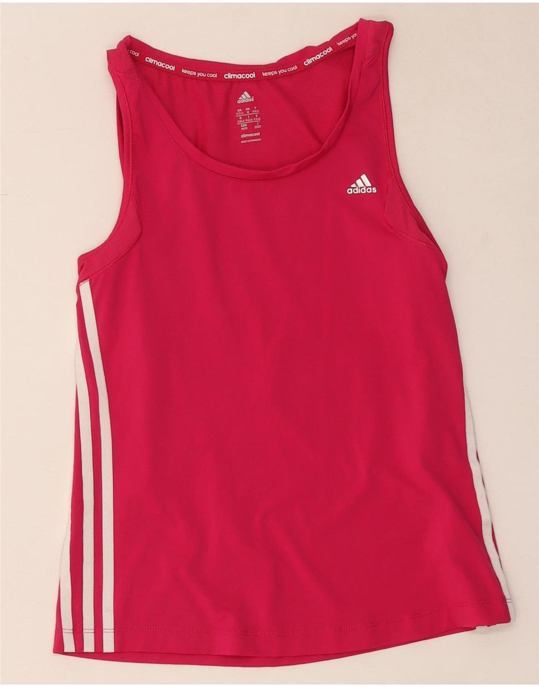Adidas Femmes Climacool Débardeur UK 12/14 Rose Moyen Polyamide