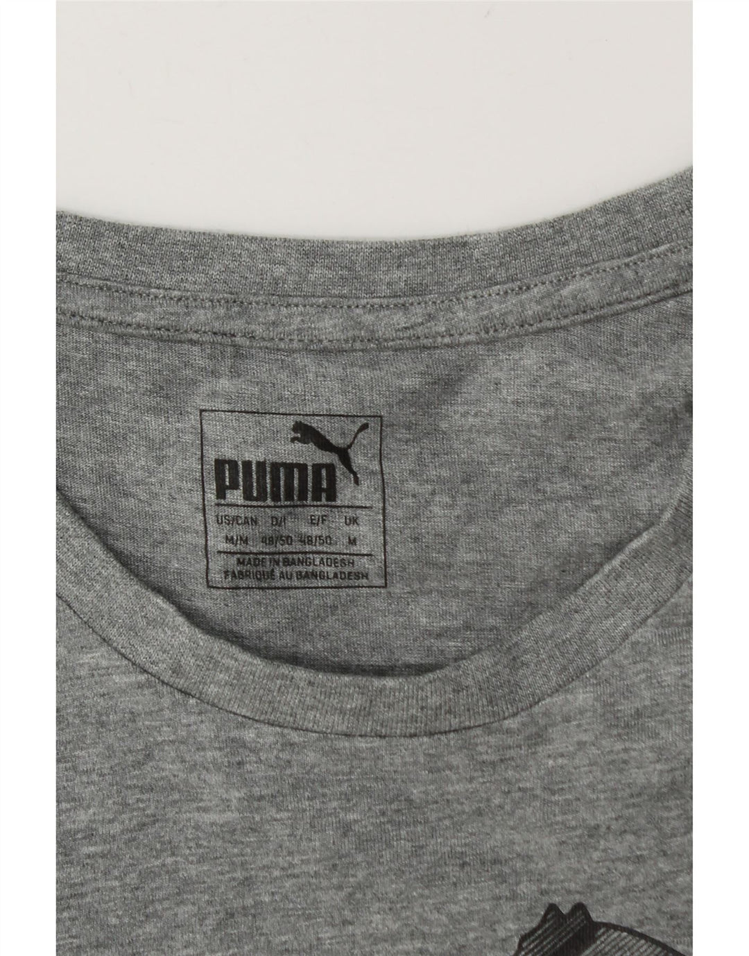 Puma Tee-Shirt Graphique Homme Gris Moyen Moucheté