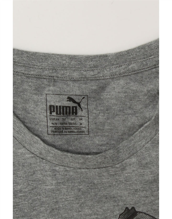 Puma Tee-Shirt Graphique Homme Gris Moyen Moucheté