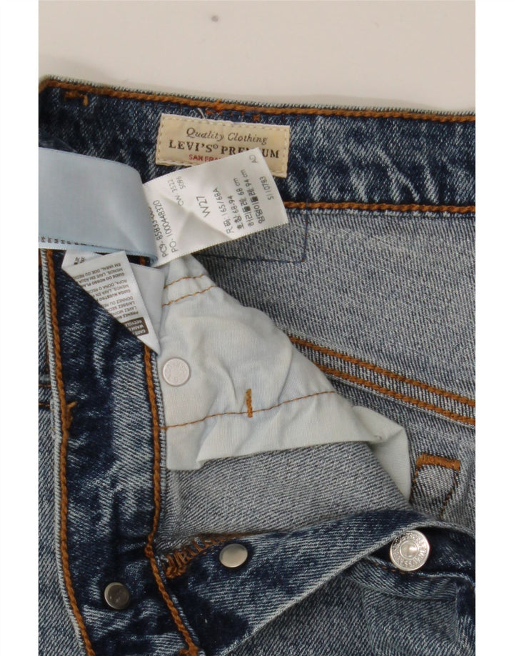 Levi's Short 501 Distressed Denim W27 Small Bleu Coton Femme