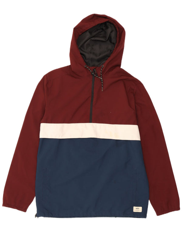 Vans Veste de pluie à capuche pour homme UK 38 Medium Bordeaux Colourblock