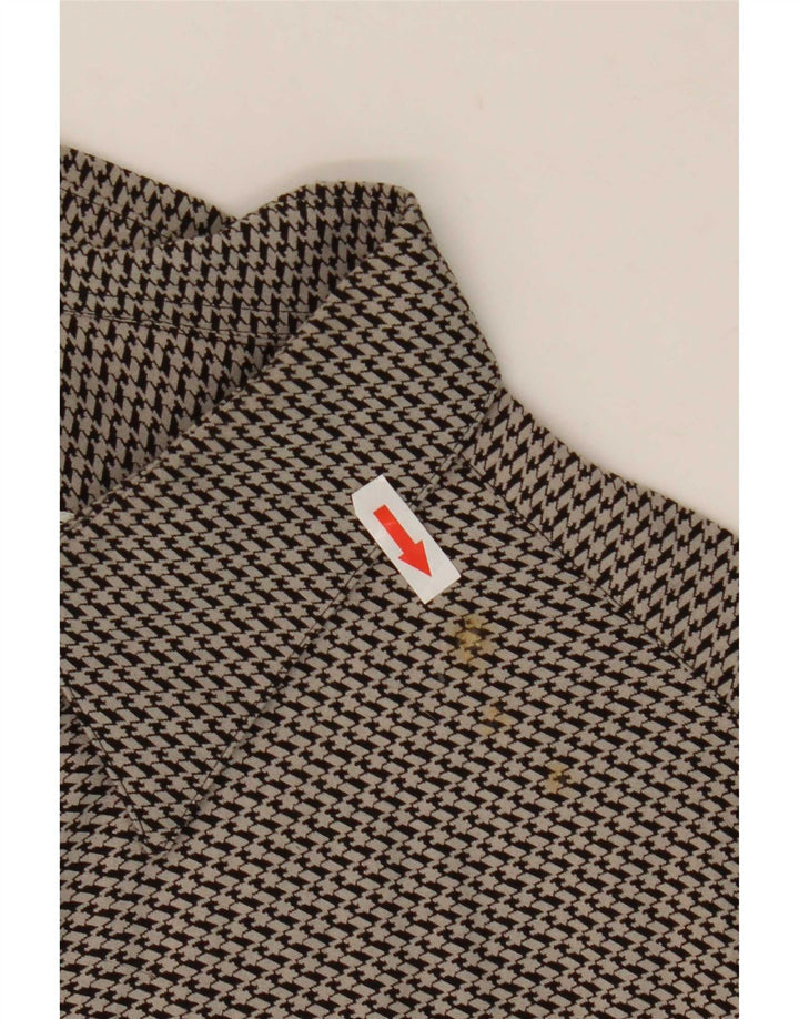 Chemise Homme Vintage Grande Viscose Pied-de-Poule Grise