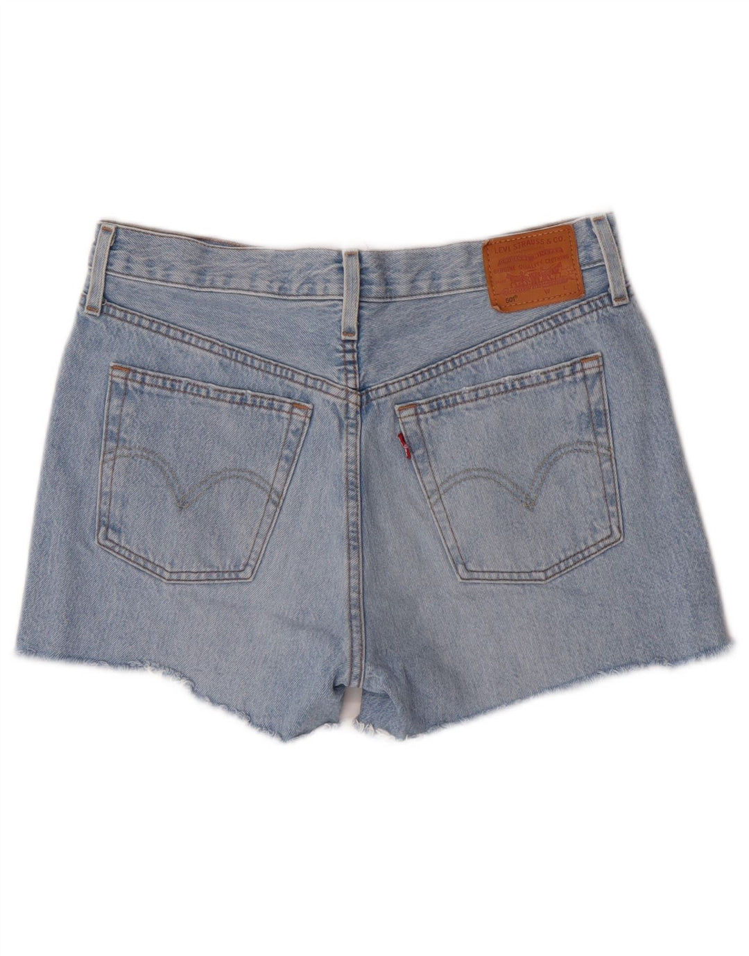 Levi's Short en Jean 501 Femme W28 Bleu Moyen Coton