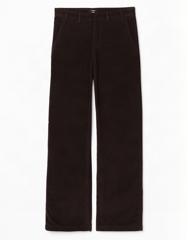 Superdry Pantalon Large En Velours Côtelé Femme W26 L33 Coton Noir