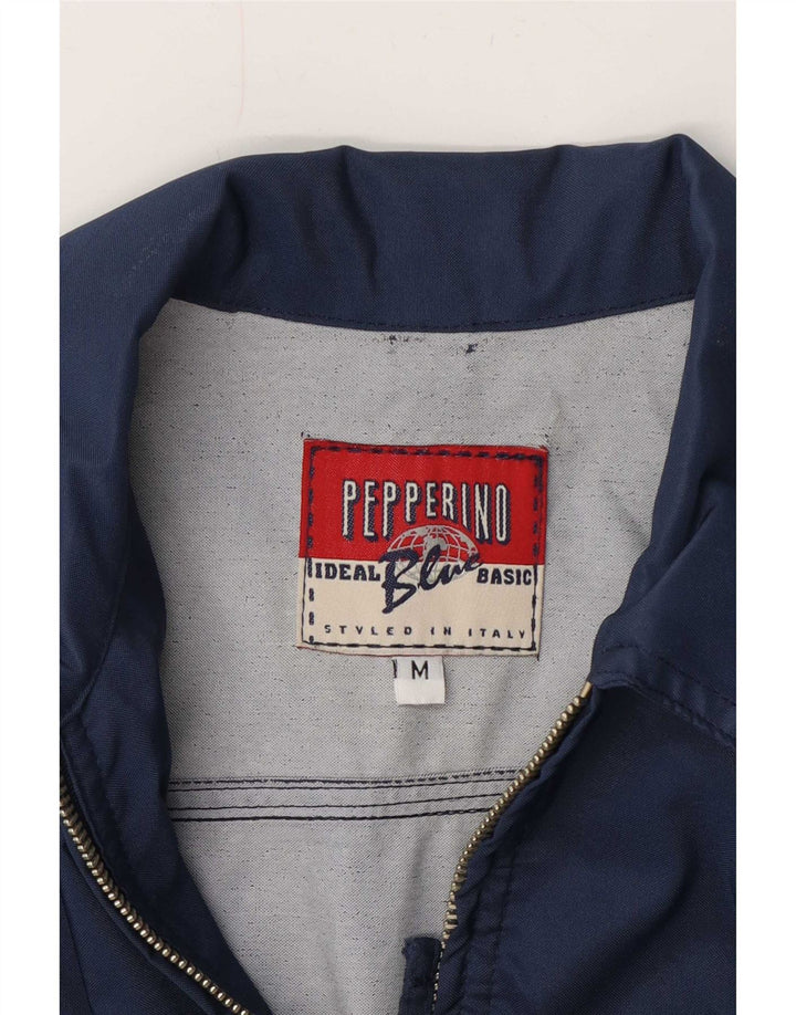 Veste Bomber Femme Vintage UK 14 Bleu Marine Moyen