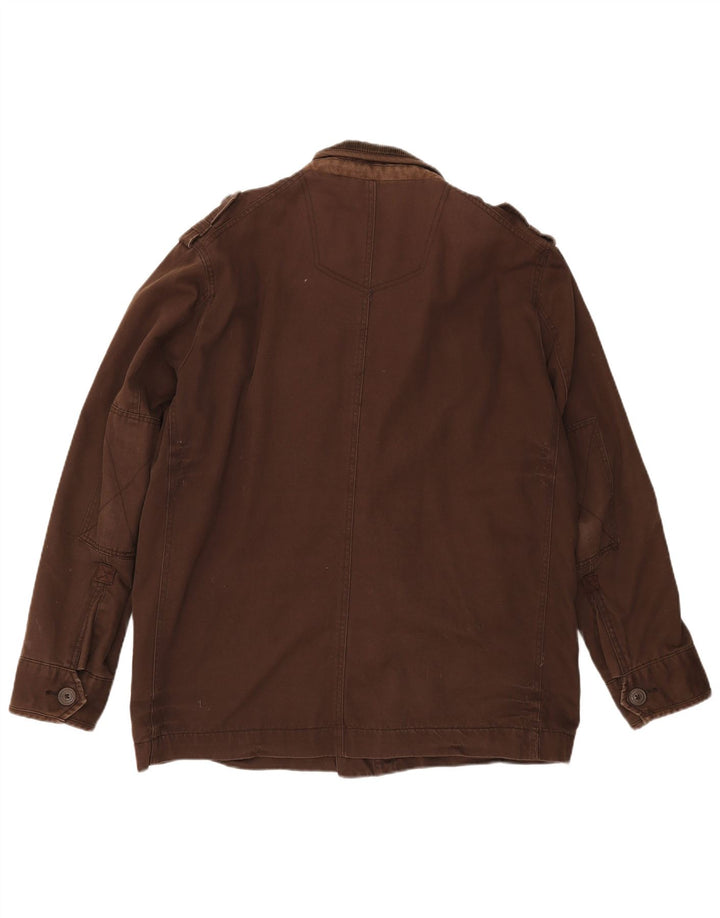 Fat Face Veste utilitaire pour homme UK 40 Large Marron Coton