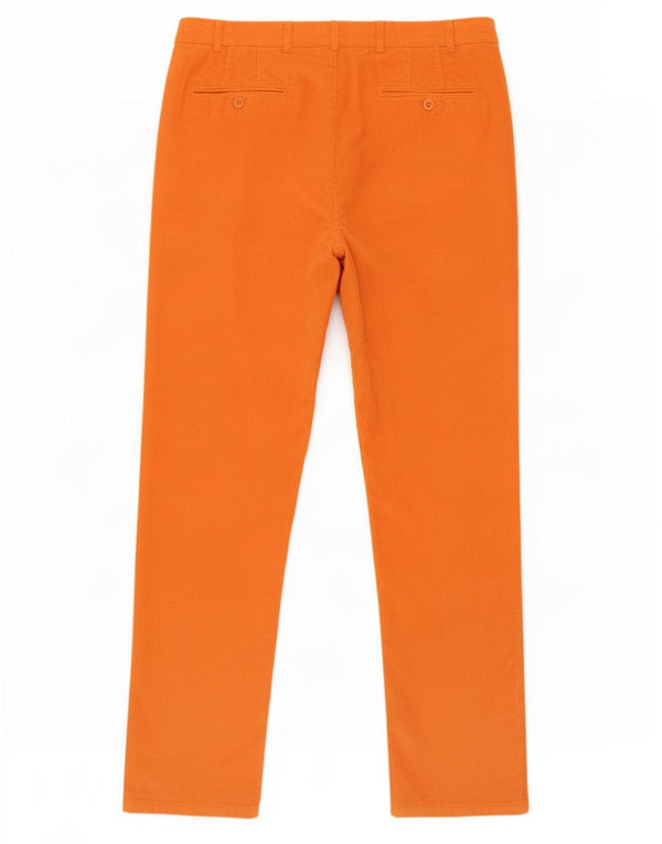 Malo Pantalon slim en velours côtelé pour homme IT 48 Medium W32 L35 Orange Coton