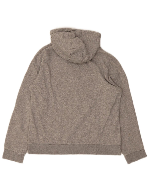 Adidas Pull à capuche graphique pour femme UK 16/18 Large Gris Coton
