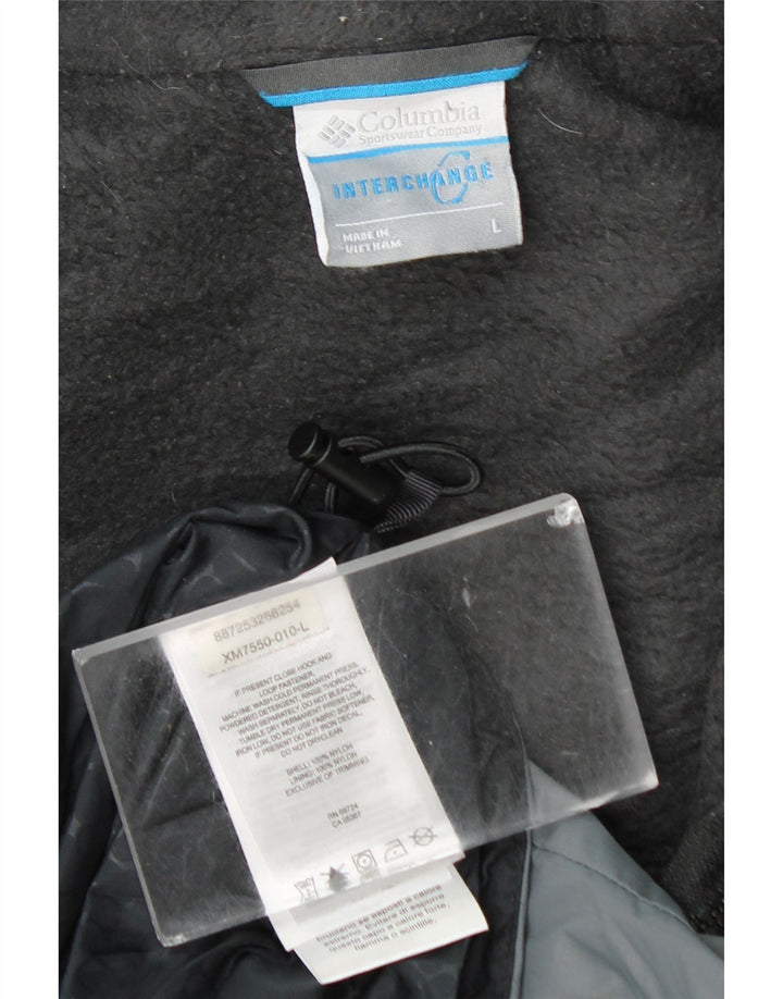 Columbia Veste coupe-vent Interchange pour homme UK 40 Large Noir Colorblock