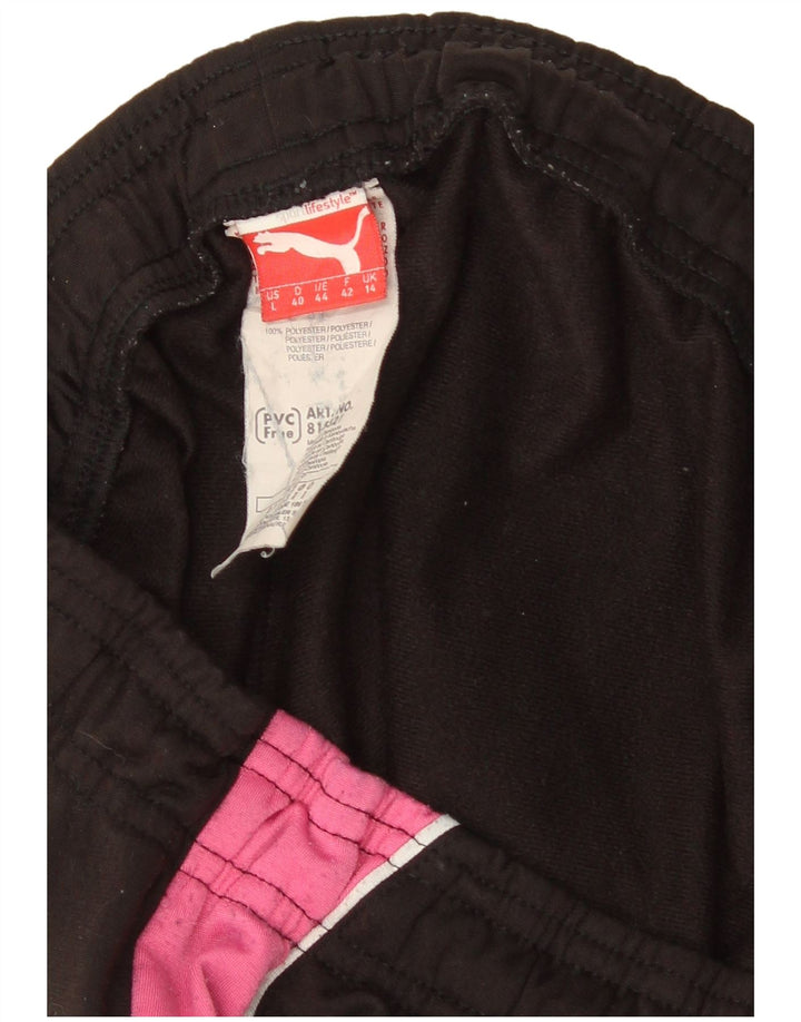 Puma Pantalon de survêtement pour femme UK 44 Medium Noir Colourblock Polyester