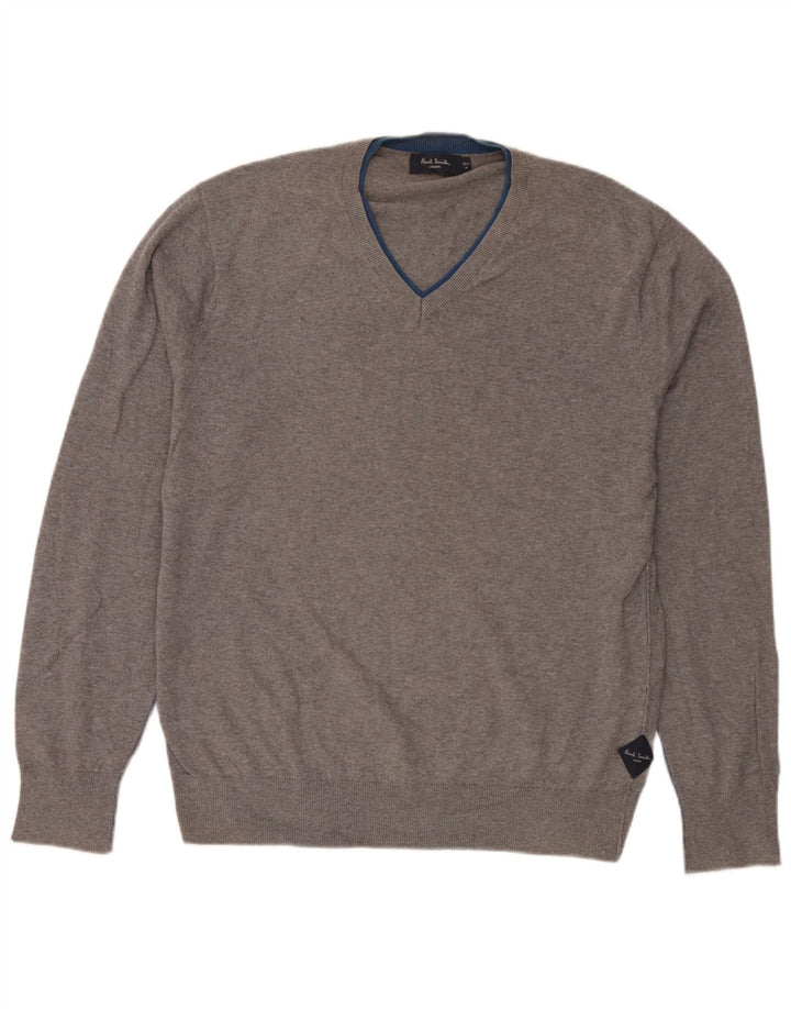 Paul Smith Pull col V Homme XL Gris Coton