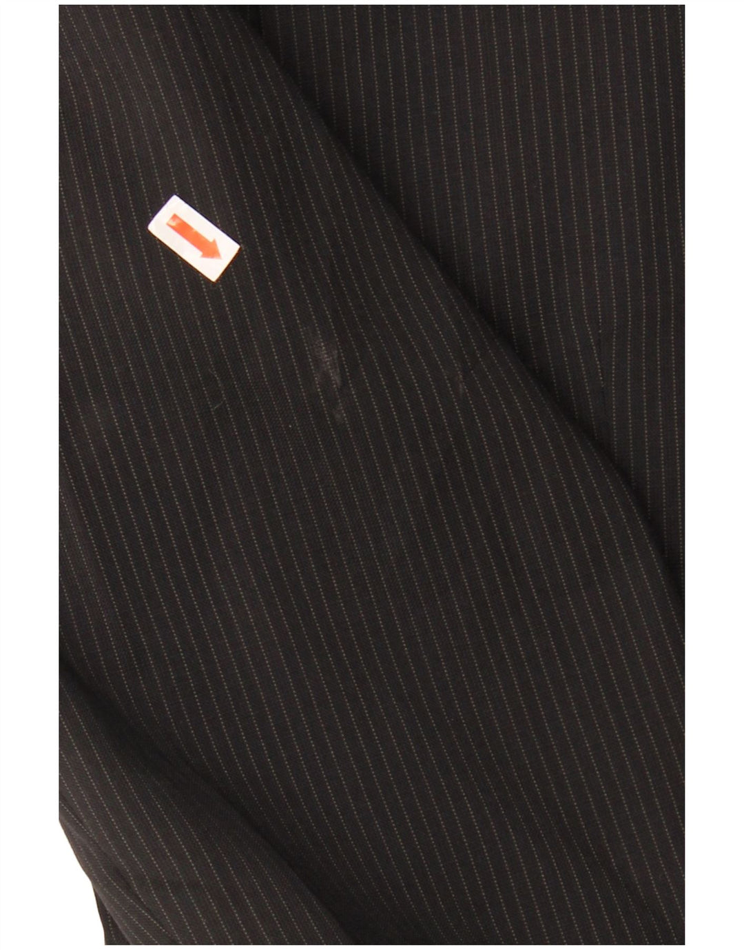 Zara Veste Blazer 2 Boutons Homme EU 50 Laine Rayée Noir Moyen