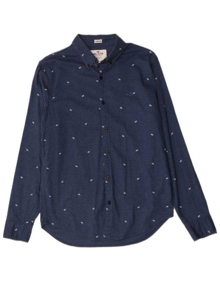 Hollister Chemise Homme Small Bleu Marine Spotted Cotton