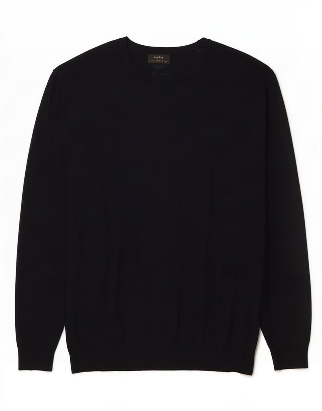 Zara Pull ras du cou pour homme, grand, bleu marine