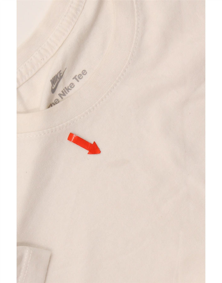 Nike T-Shirt Homme Blanc Moyen Coton