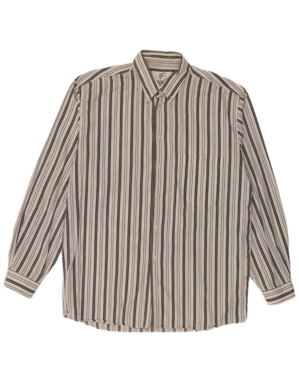 Chemise Homme Vintage Grande Rayée Blanche