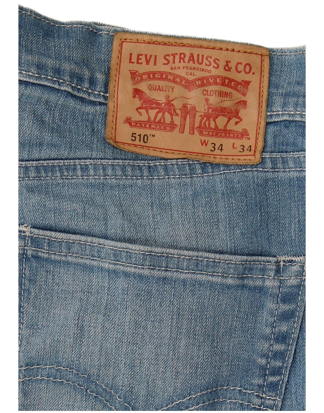 LEVI'S Jean Skinny 510 Homme W34 L34 Bleu Coton