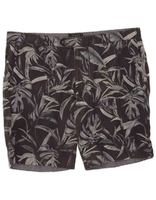 Ted Baker Short Chino Homme W36 Large Noir Floral Coton