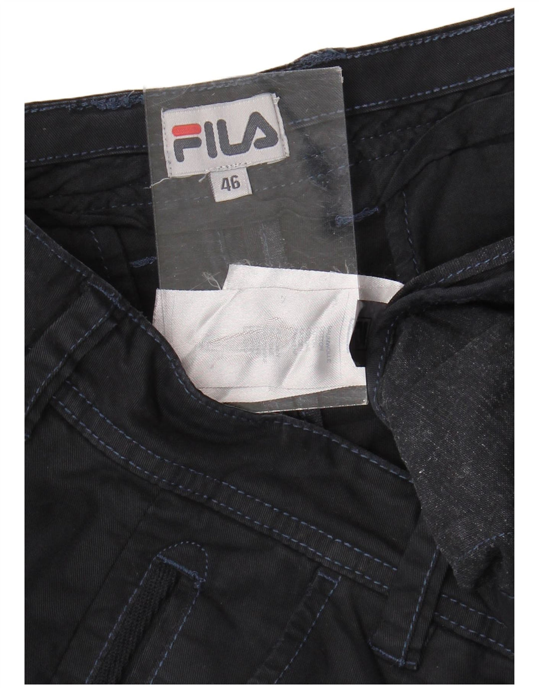 Fila Pantalon Chino Slim Homme IT 46 Small W36 L30 Bleu Marine