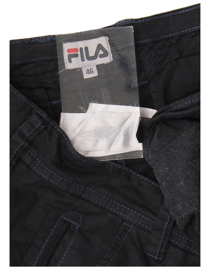 Fila Pantalon Chino Slim Homme IT 46 Small W36 L30 Bleu Marine