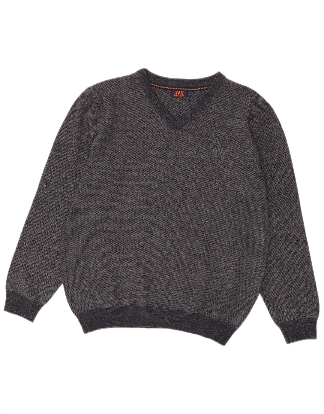 Avirex Pull Col V Homme Large Gris Viscose