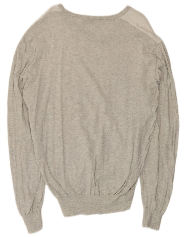 Luigi Bianchi Pull col V Homme Gris Moyen Argyle/Diamant Coton
