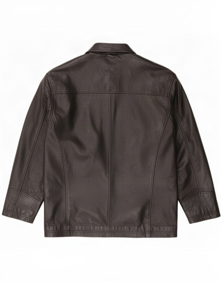 veste en cuir homme vintage UK 40 Grand Noir
