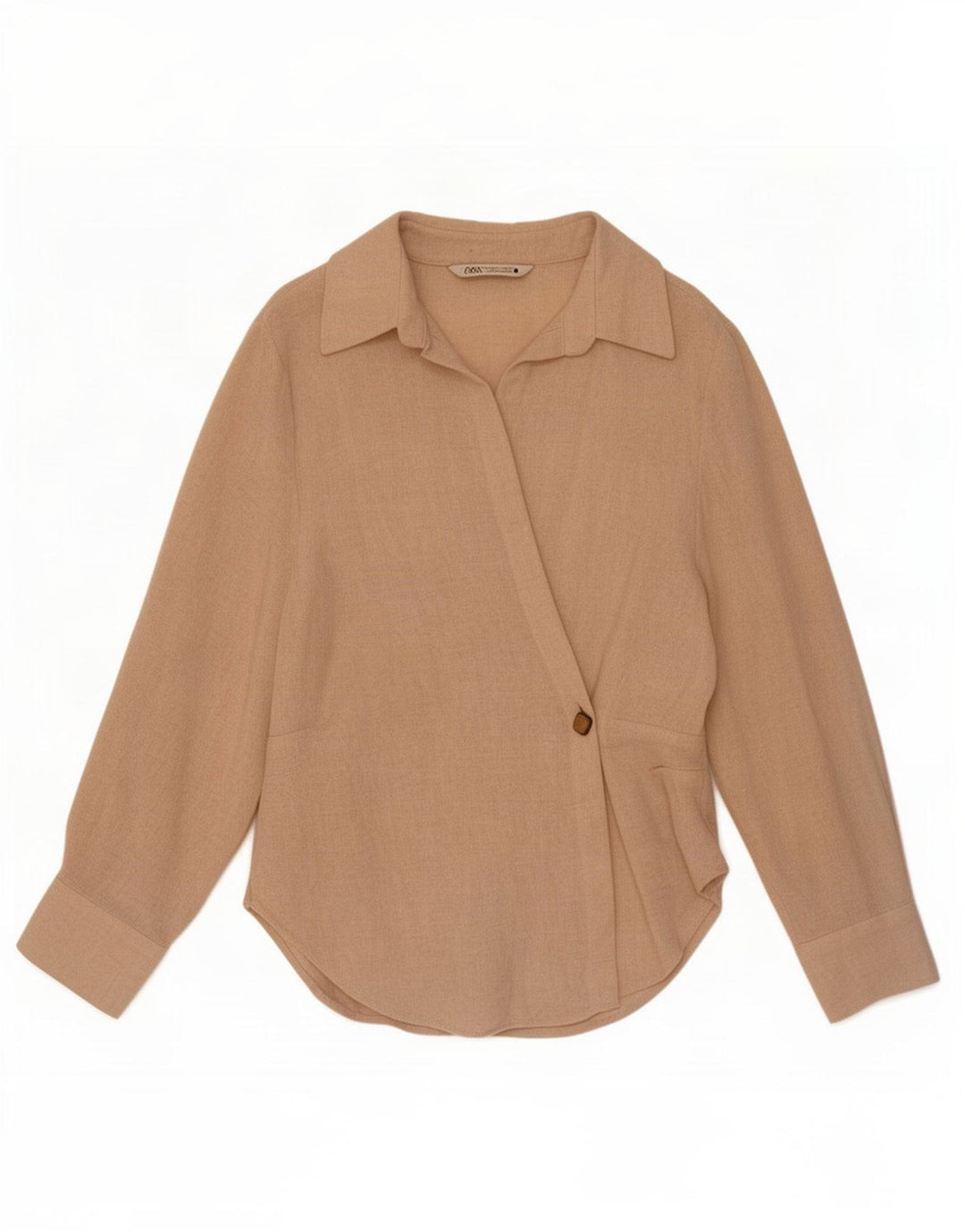 Zara Chemise Femme UK 16 Large Beige