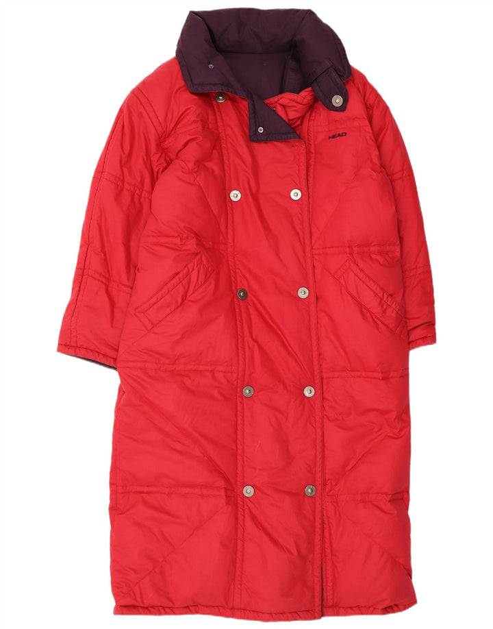 HEAD Manteau matelassé réversible surdimensionné pour femme IT 48 XL Coton rouge