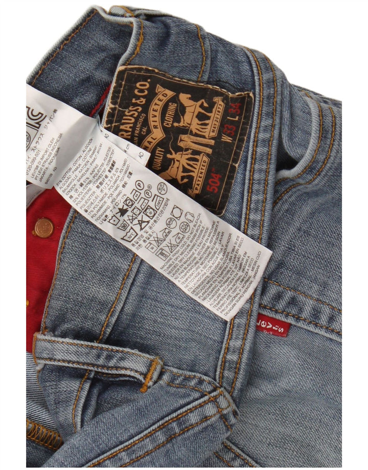 Levi's Jean Droit 504 Homme Bleu W33 L27 Coton