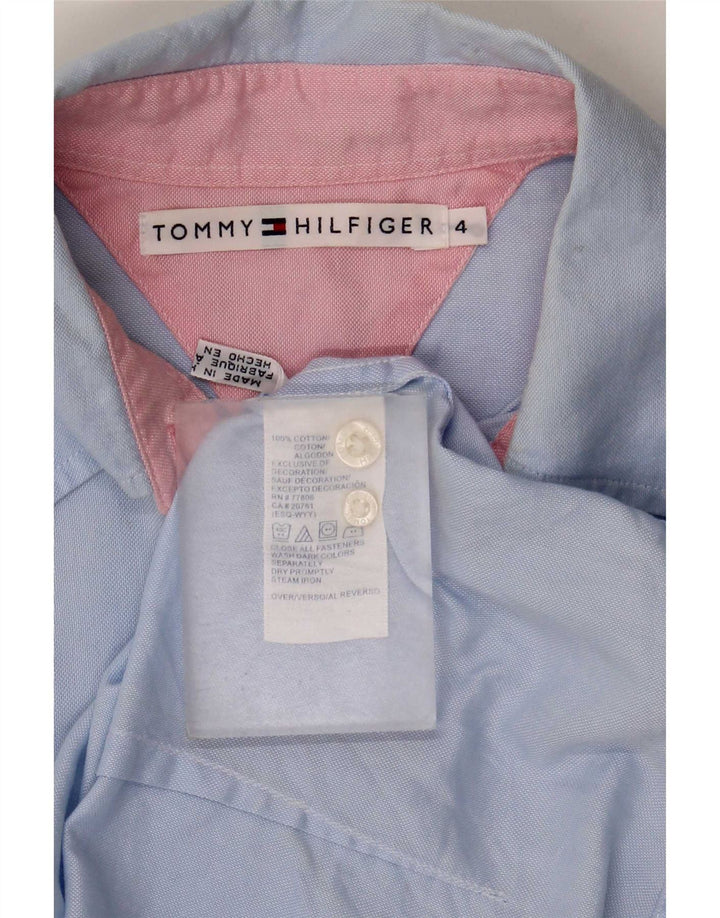 Tommy Hilfiger Chemise Femme US 4 Small Bleu Coton