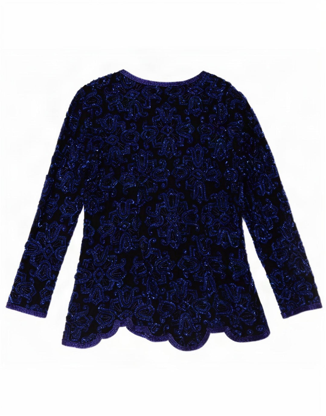 Frank Usher Chemisier asymétrique de soirée pour femme UK 44 Bleu marine moyen