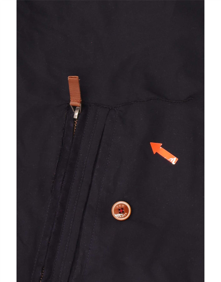 Ted Baker Veste Bomber Homme Taille 3 Moyen Bleu Marine Polyester