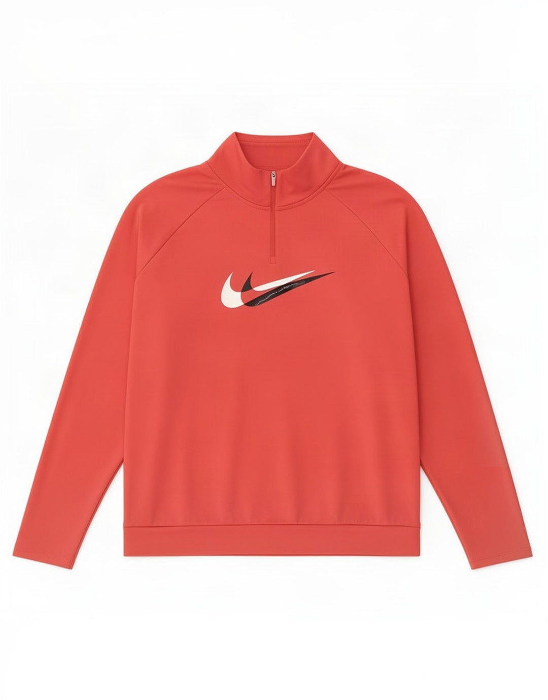 Haut de survêtement Nike Dri Fit à col zippé pour femme UK 18 XL Rose Polyester