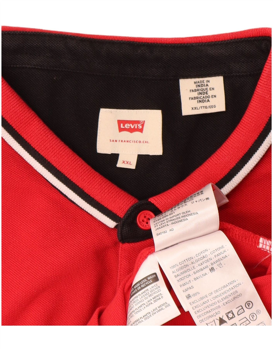 Levi's Polo Homme 2XL Rouge Coton