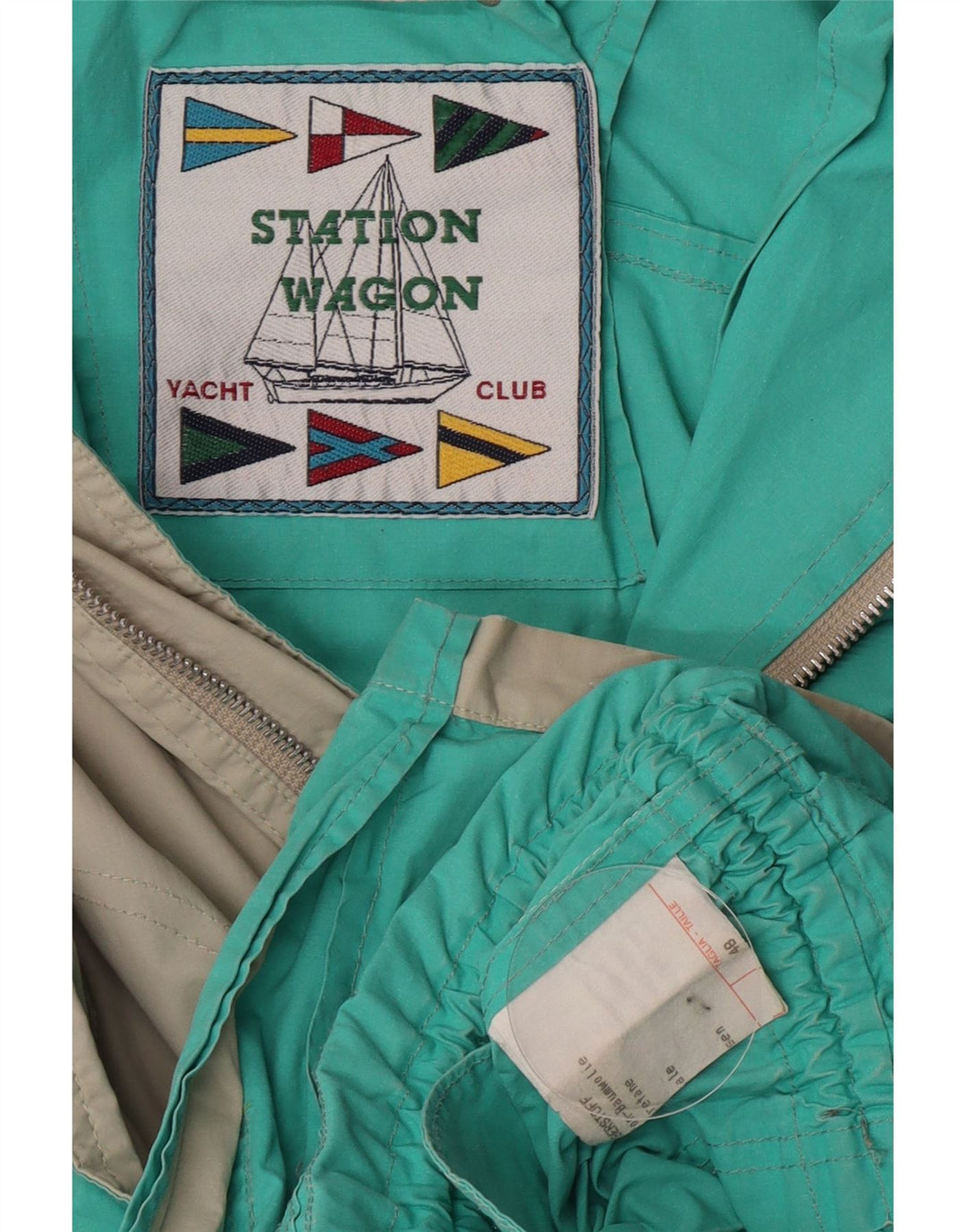 veste utilitaire à capuche vintage pour hommes IT 48 coton gris moyen