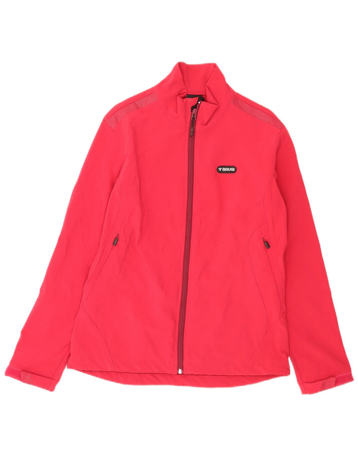 Brugi Veste de survêtement pour femme UK 14 Large Rouge Polyester Sports