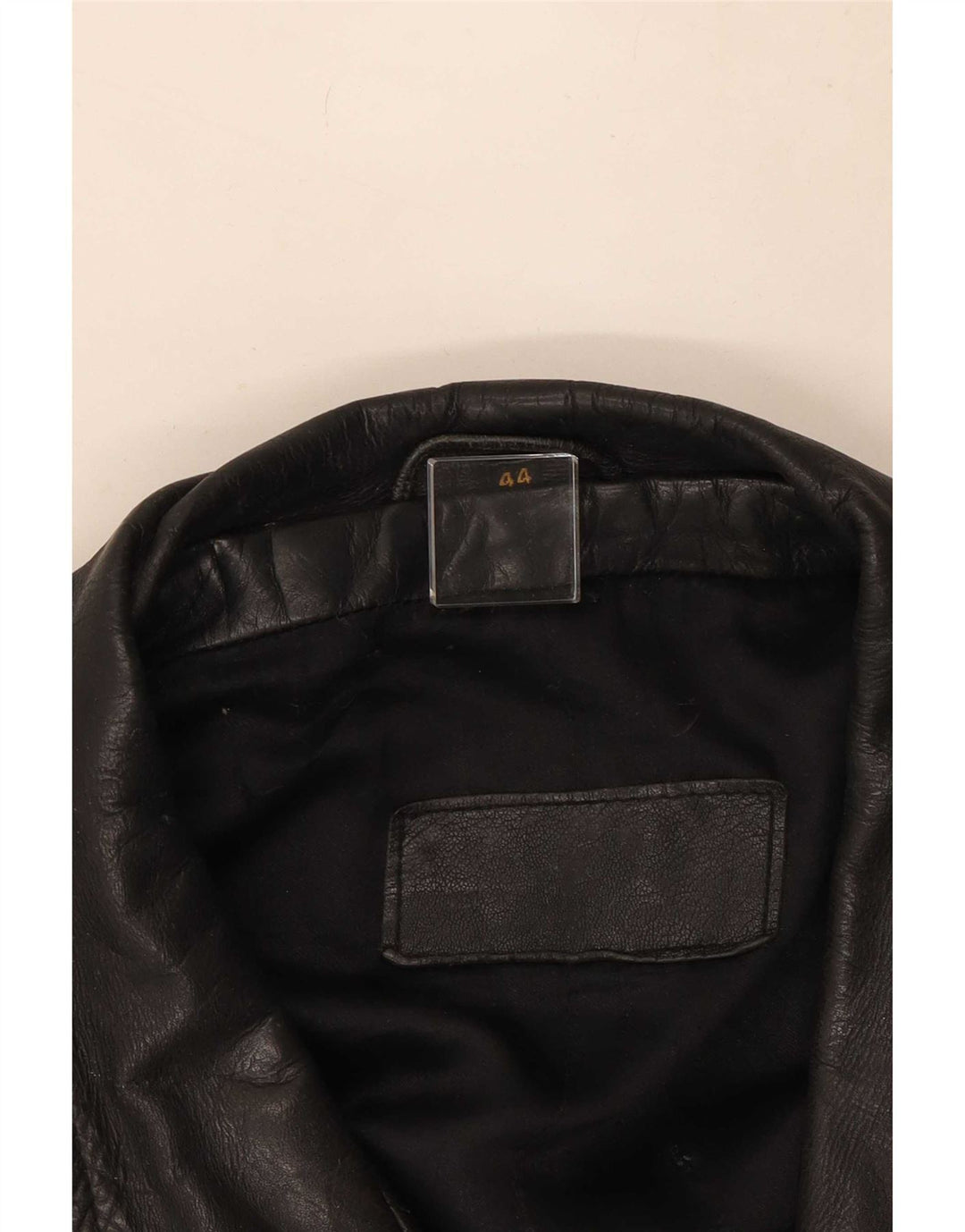 Veste de motard en cuir vintage pour hommes IT 44 XS Noir