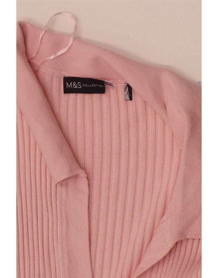 Marks & Spencer Pull à col polo pour femme Rose moyen UK 14