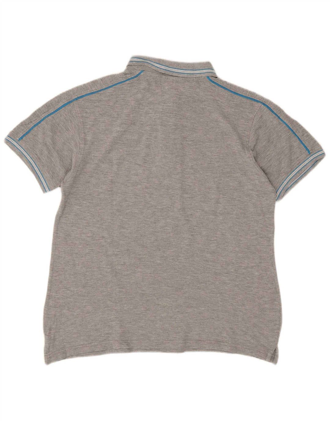 Lotto Polo Homme Large Gris Rayé Coton
