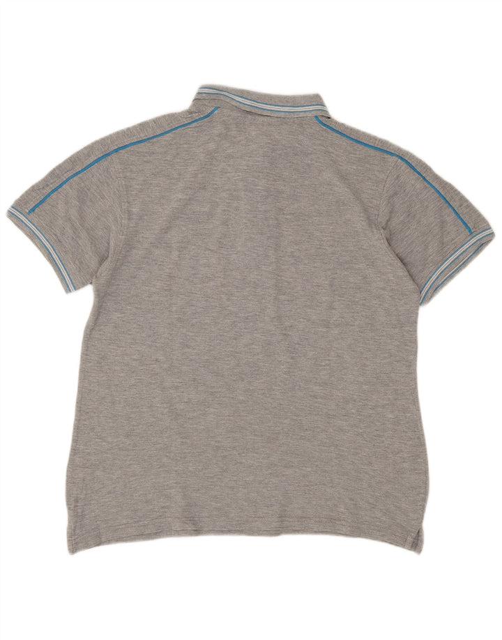 Lotto Polo Homme Large Gris Rayé Coton