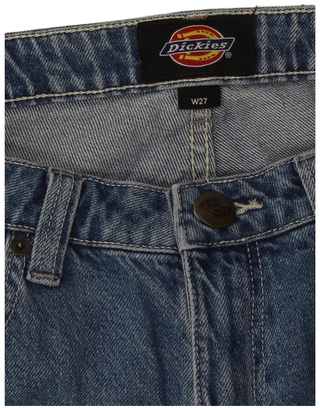 Dickies Jean Cargo Droit Femme W27 L26 Bleu