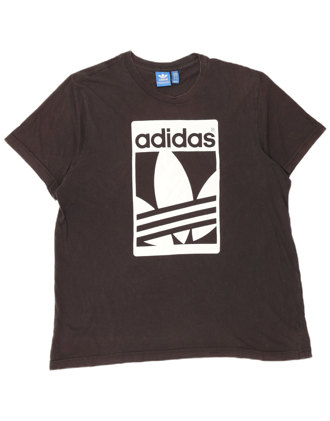 ADIDAS Mens Graphic T-Shirt Top Large Black Cotton