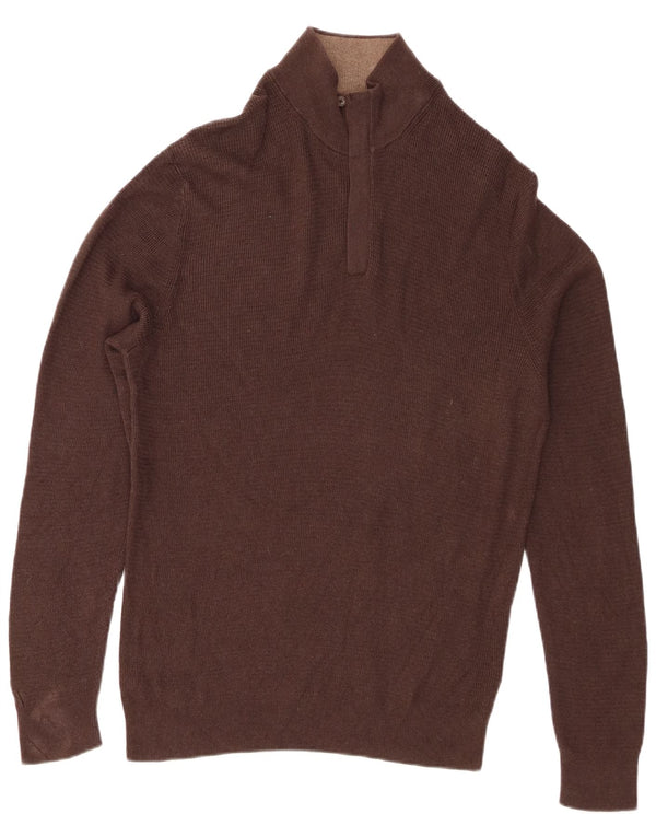 Massimo Dutti Pull col zippé pour homme XL en coton marron