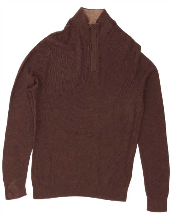 Massimo Dutti Pull col zippé pour homme XL en coton marron