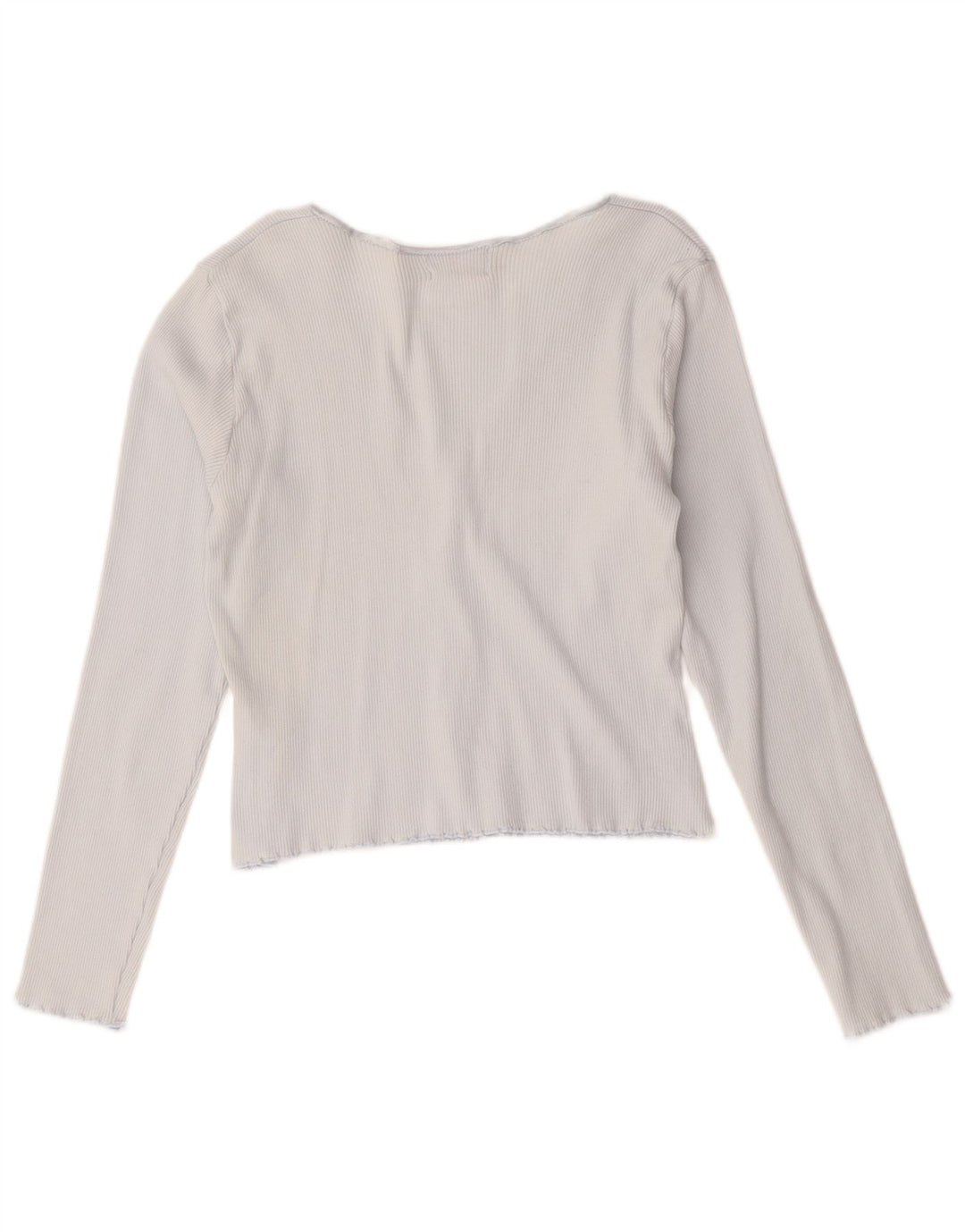 Hobbs Femmes Crop Cardigan Top UK 14 Bleu Moyen Coton