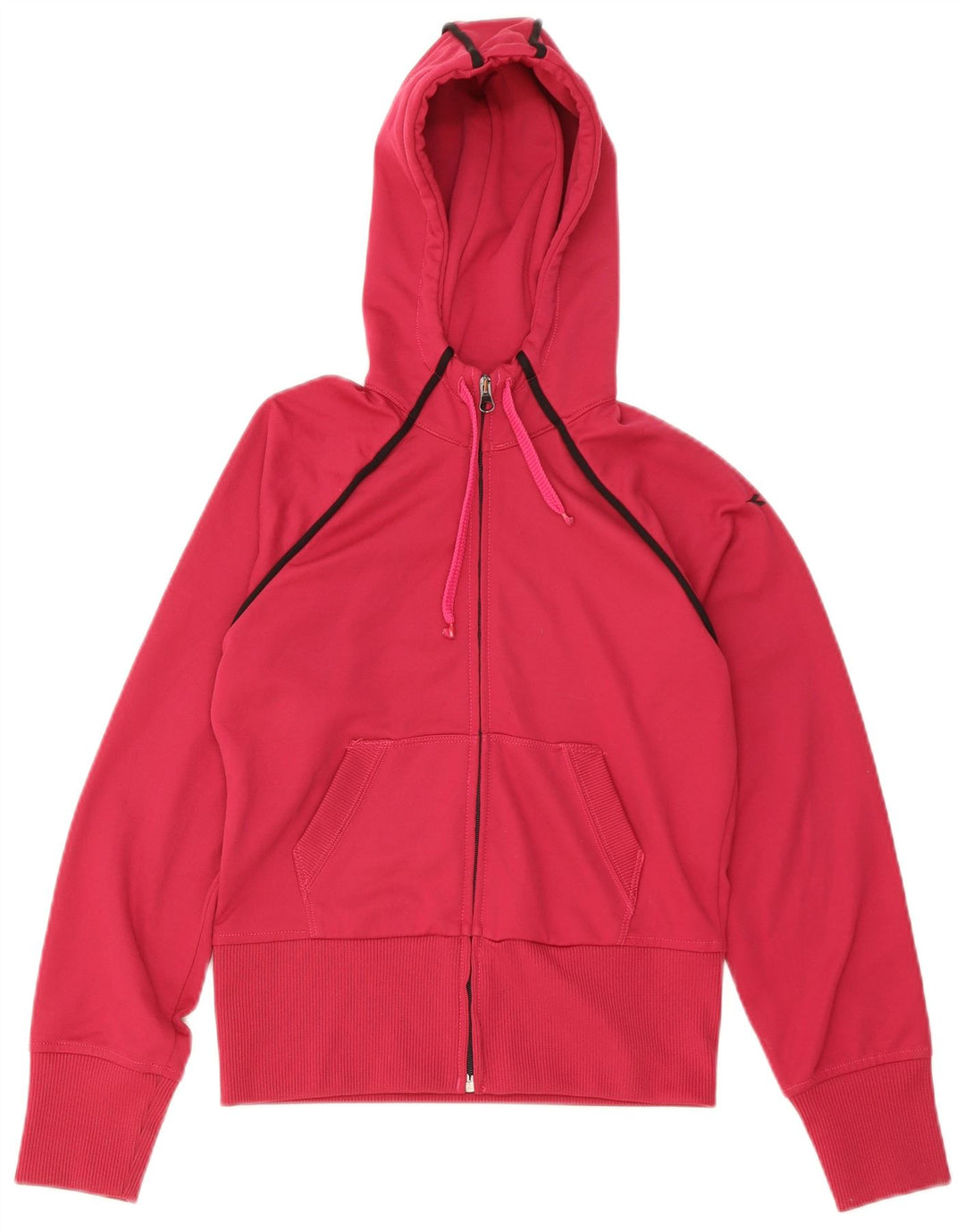 Diadora Pull à capuche zippé pour femme IT 42 Polyester rose moyen